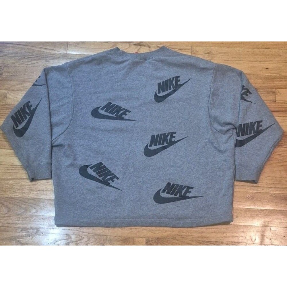 Lot of 2 Nike Sportswear Futura Toss Logo AOP Sweatshirts Women's Size Large - Picture 11 of 12